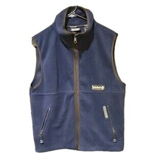 Vtg Men Fleece Vest Timberland Performance Blue Polartec Active Comfort, Size XL